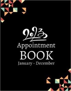 A black book with the words 2 0 1 3 appointment book