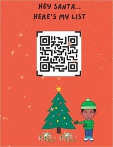 A christmas tree with qr code on it