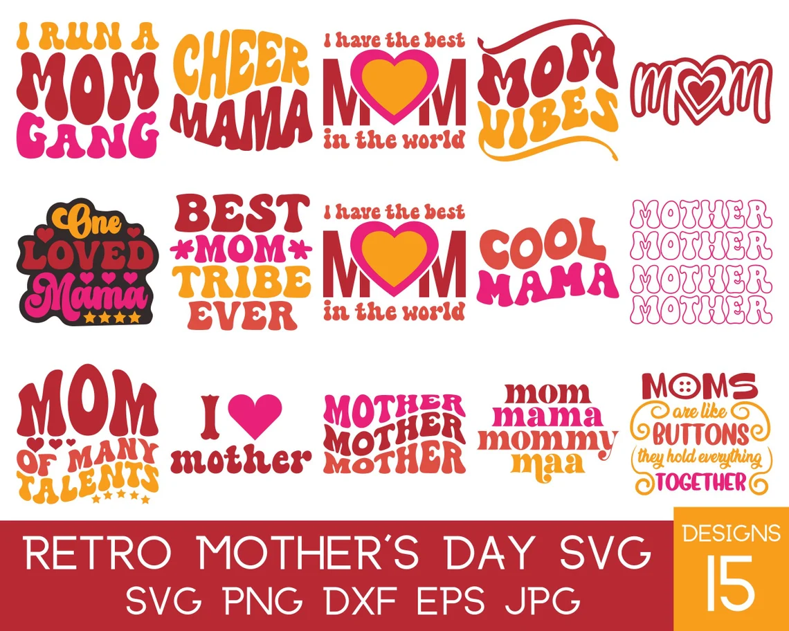 A bunch of different designs for mother 's day