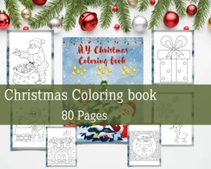 A christmas coloring book with many pages