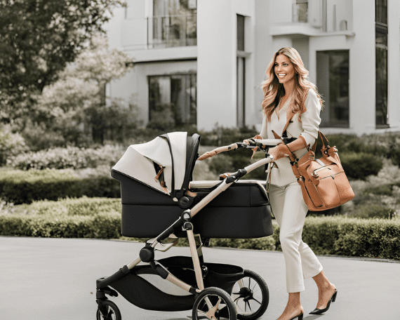 mom with stroller